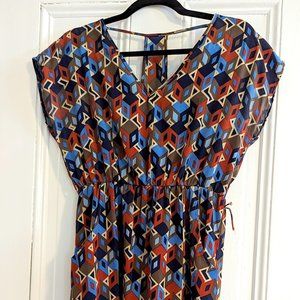 Ya Los Angeles Dress, Red/Multicolored, Large (Modcloth)